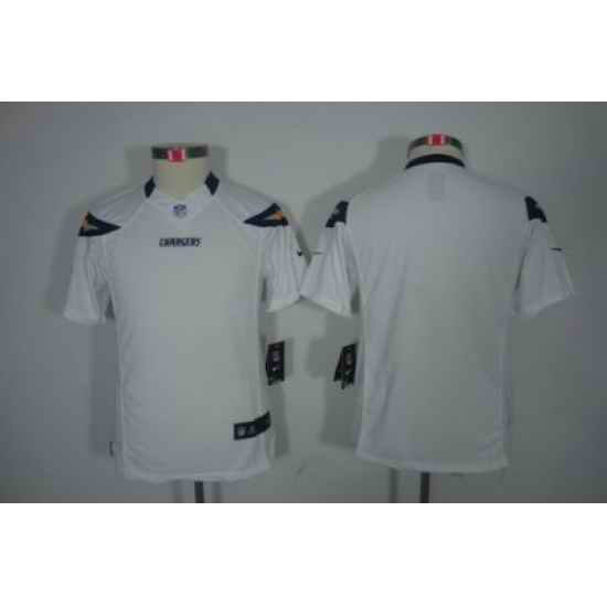 Youth Nike San Diego Chargers Blank White Color Limited Jerseys